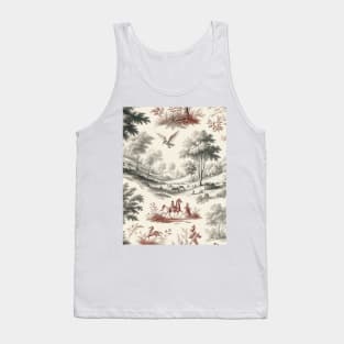 Pastoral Harmony: A Toile de Jouy Tale Tank Top